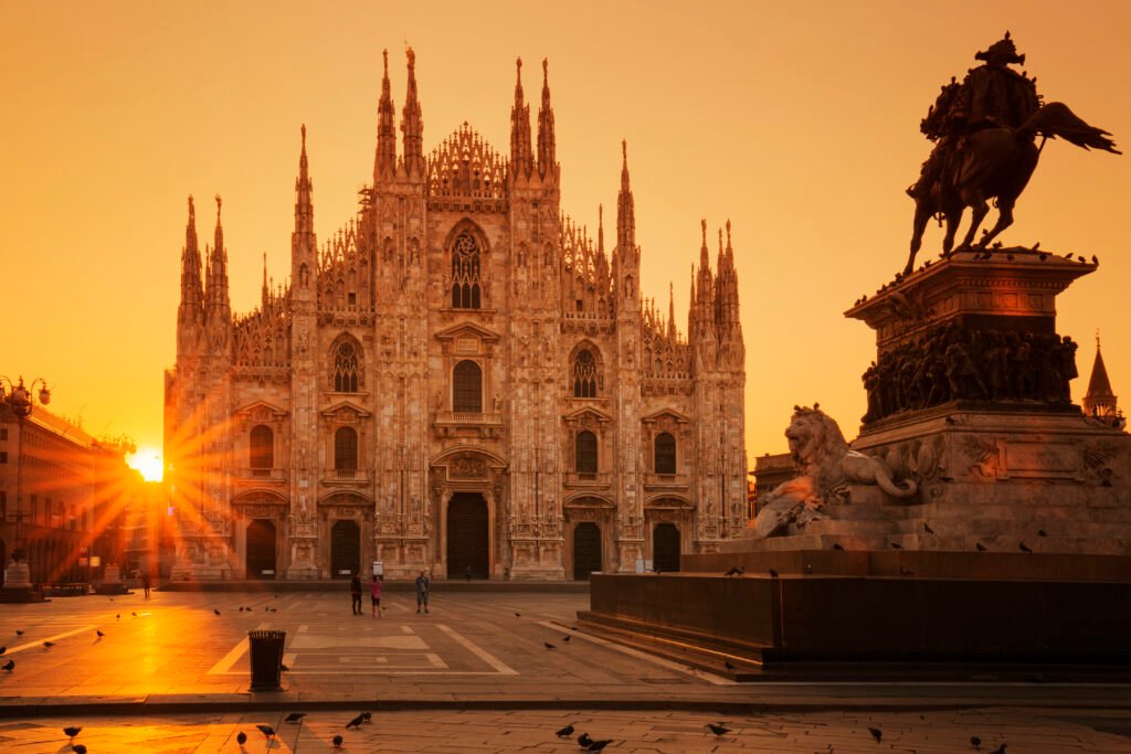 view of duomo at sunrise